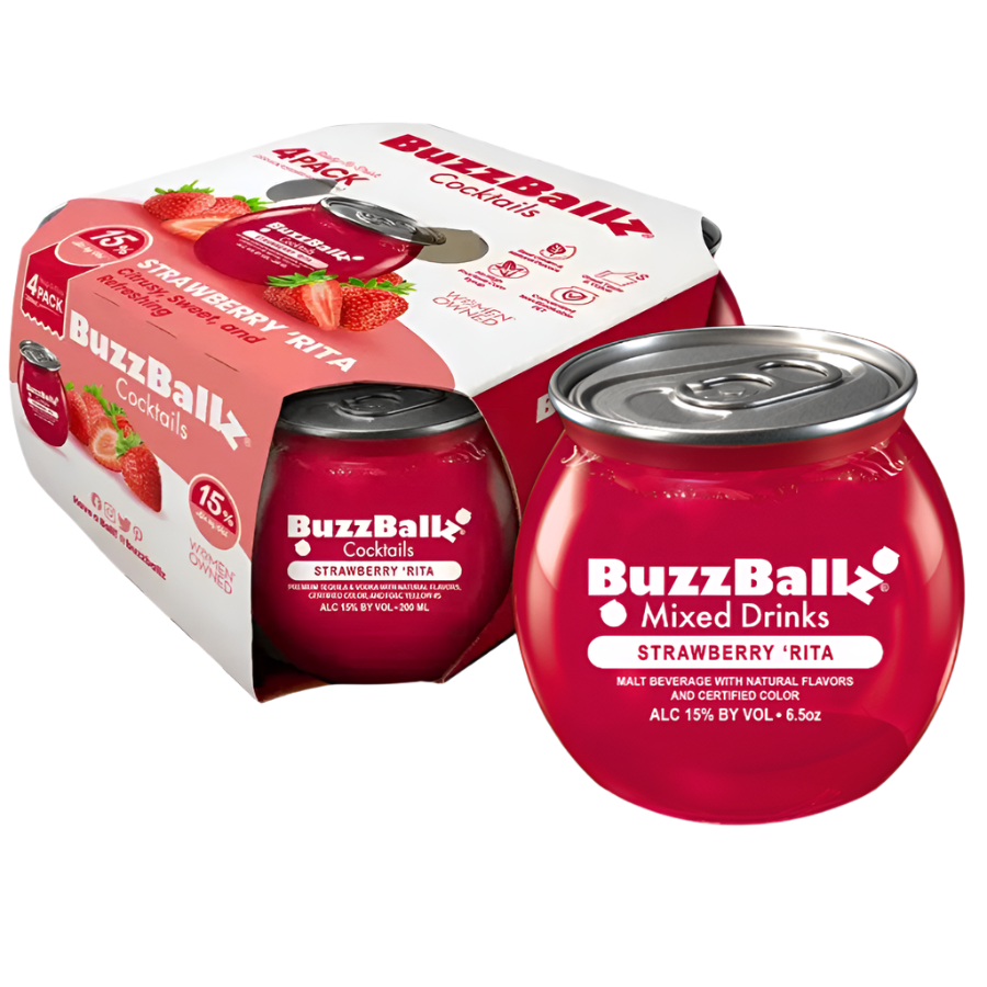 BuzzBallz Cocktails Strawberry Rita (4 Pack)